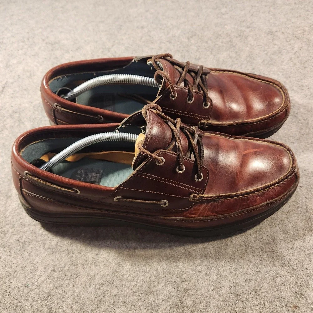 Orvis Shoes Mens Size 13 Brown Leather Boat Deck Moc‎ Toe Casual Lace Up Comfort